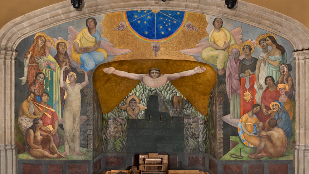 El mural "La Creación" de Diego Rivera.